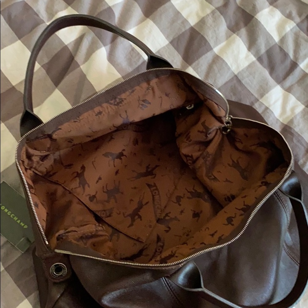 Longchamp large leader le pliage cuir tote - Picture 4 of 8